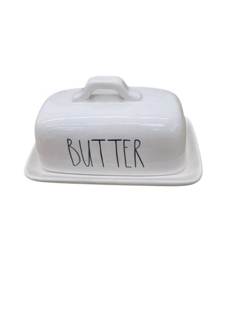 Rae Dunn Large “Butter “ Dish/Tray With Lid Ceramic by Magenta